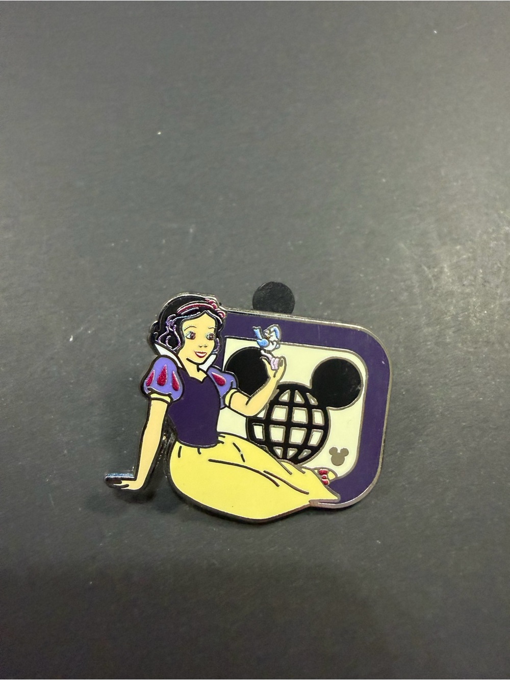 Disney Snow White Enamel Pin in Yellow & Purple